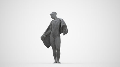 scanned 3D woman pool, photogrammetry people for Enscape and V-Ray, wireframe back view