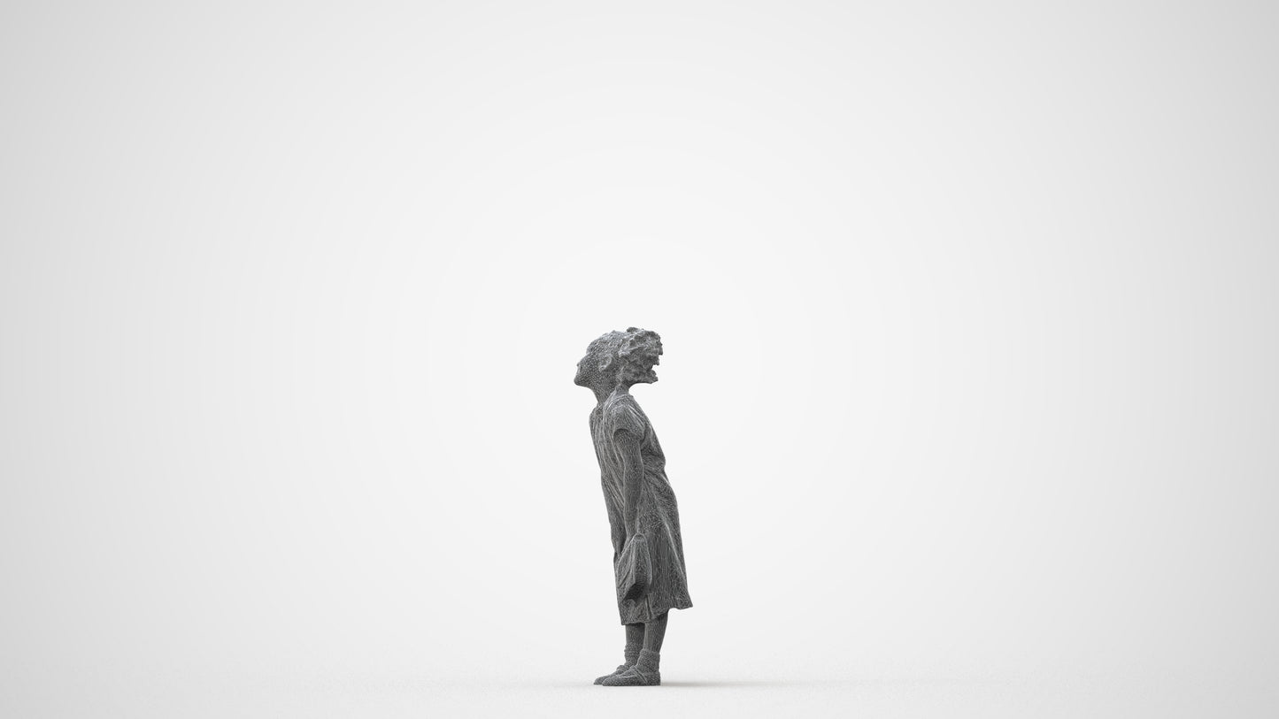realistic 3D girl casual kids, scanned archviz people for Blender and 3ds Max, square thumbnail