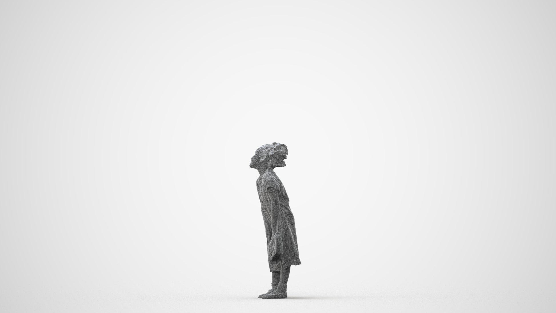 realistic 3D girl casual kids, scanned archviz people for Blender and 3ds Max, square thumbnail
