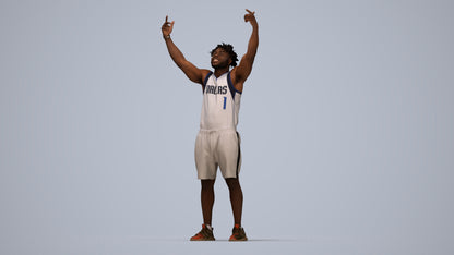 scanned 3D man sport, photogrammetry people for Enscape and V-Ray, top-down view render