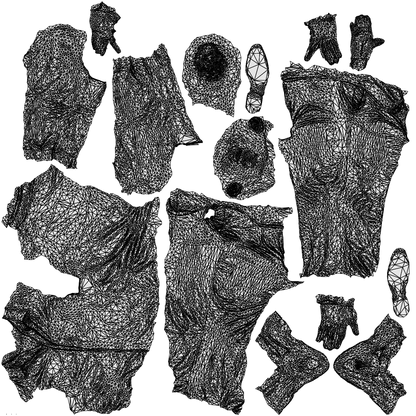 photogrammetry 3D man business walking, realistic human model archviz FBX, wireframe top-down view