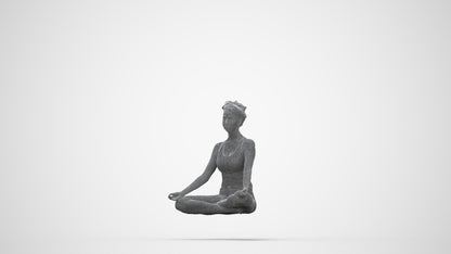3D human model woman sport, photogrammetry scanned person for archviz, wireframe back view