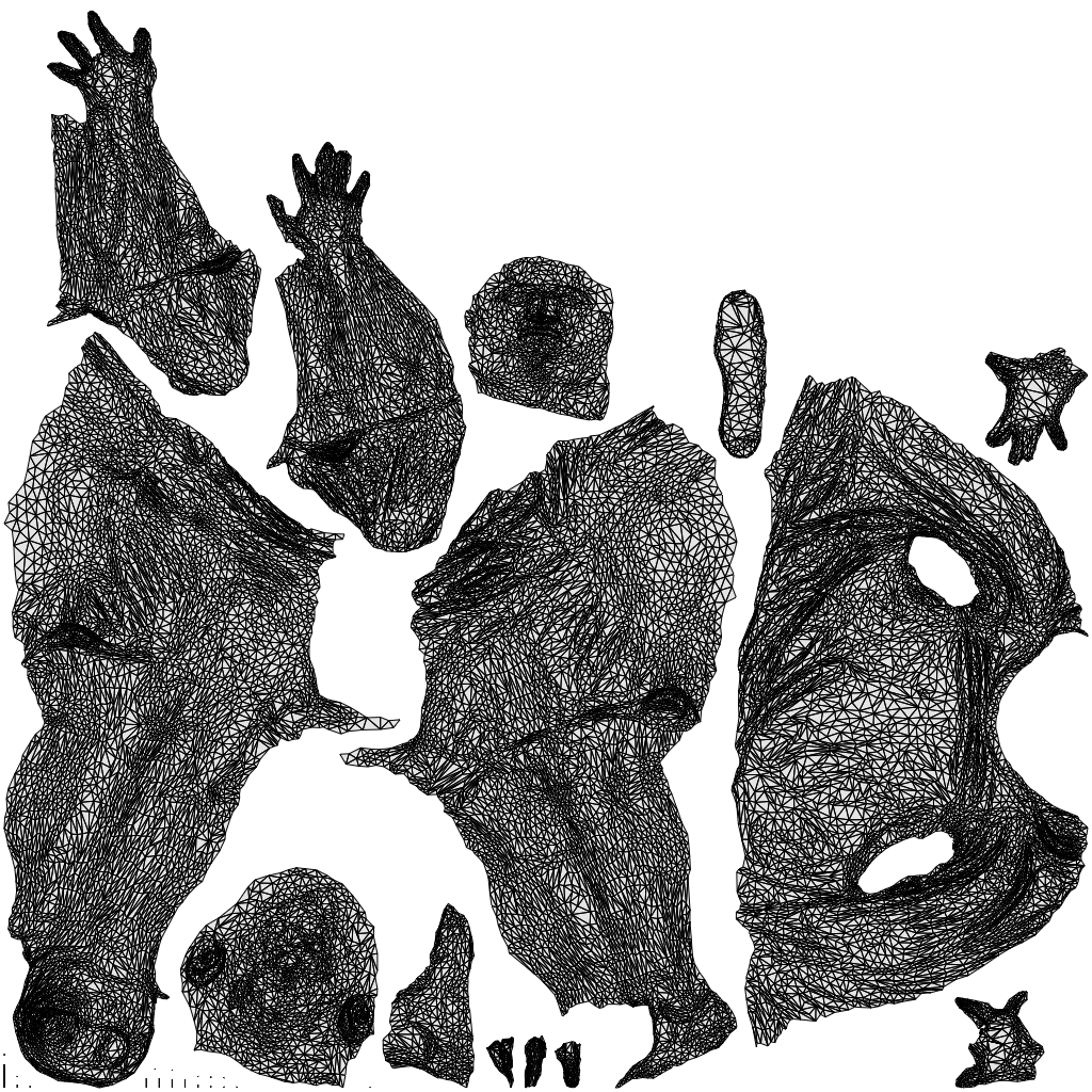 scanned 3D man casual sitting, photogrammetry people for Enscape and V-Ray, wireframe top-down view