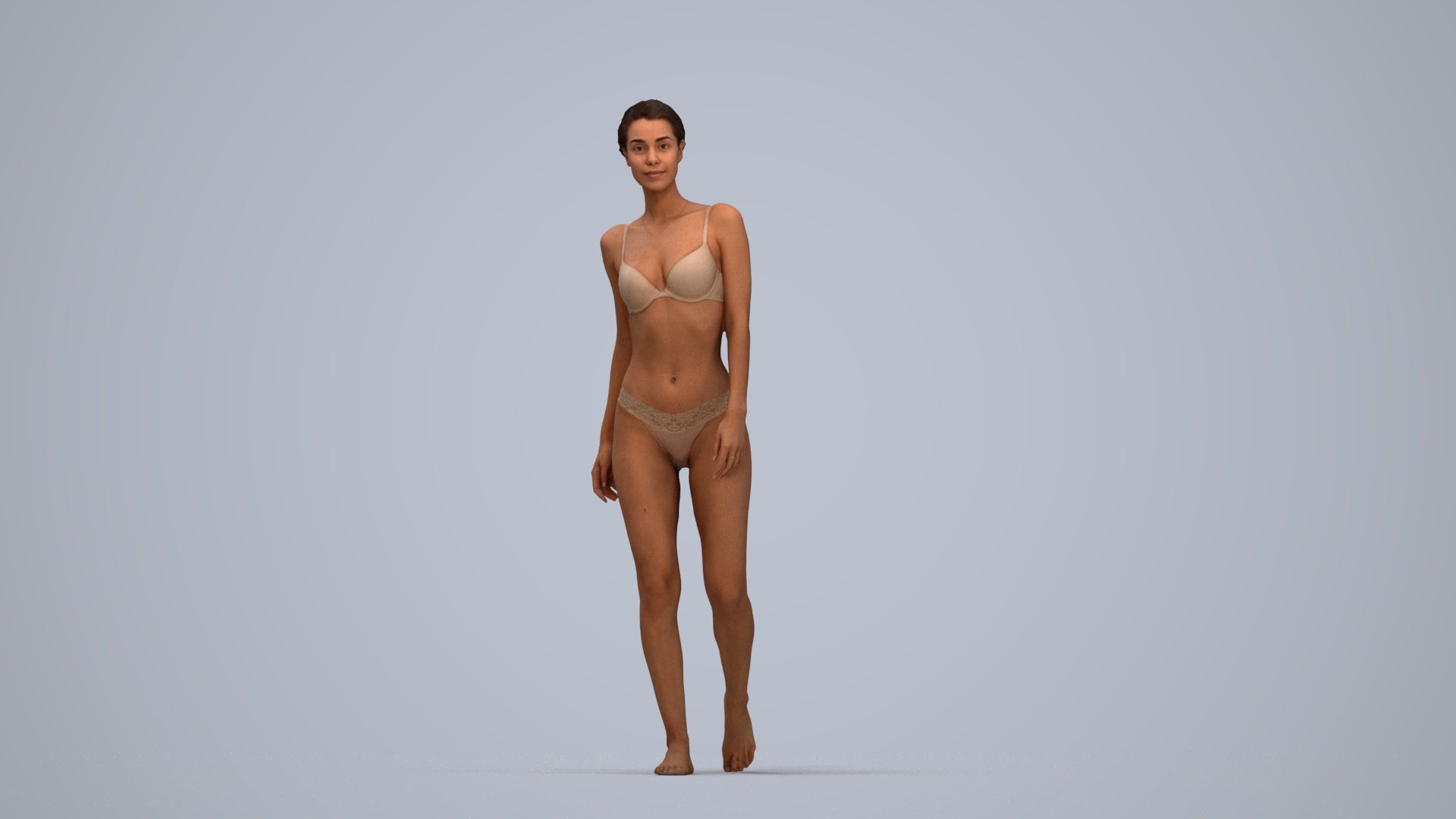 3D scanned woman mix, photorealistic archviz people for Enscape and SketchUp, top-down view render