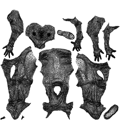 photogrammetry 3D man casual sitting, realistic human model archviz FBX, wireframe top-down view