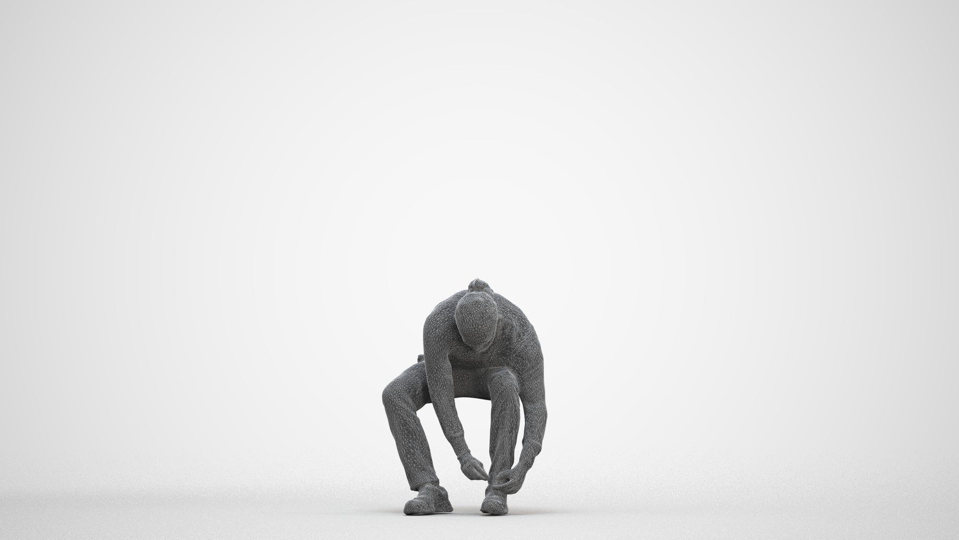 3D scanned man sitting casual, photorealistic archviz people for Enscape and SketchUp, three-quarter front view render