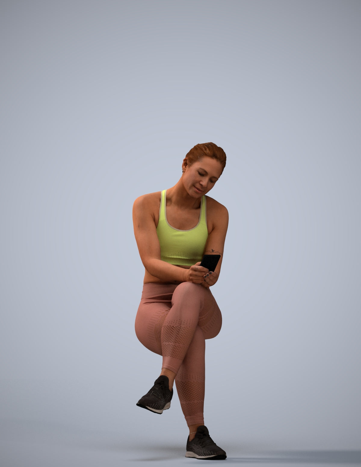 3D people model woman sport, scanned human for 3ds Max rendering
