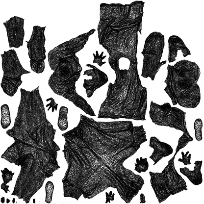 3D people model girl kids, scanned human for 3ds Max rendering, wireframe top-down view