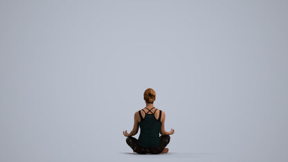 3D people model woman sport, scanned human for 3ds Max rendering, front view render