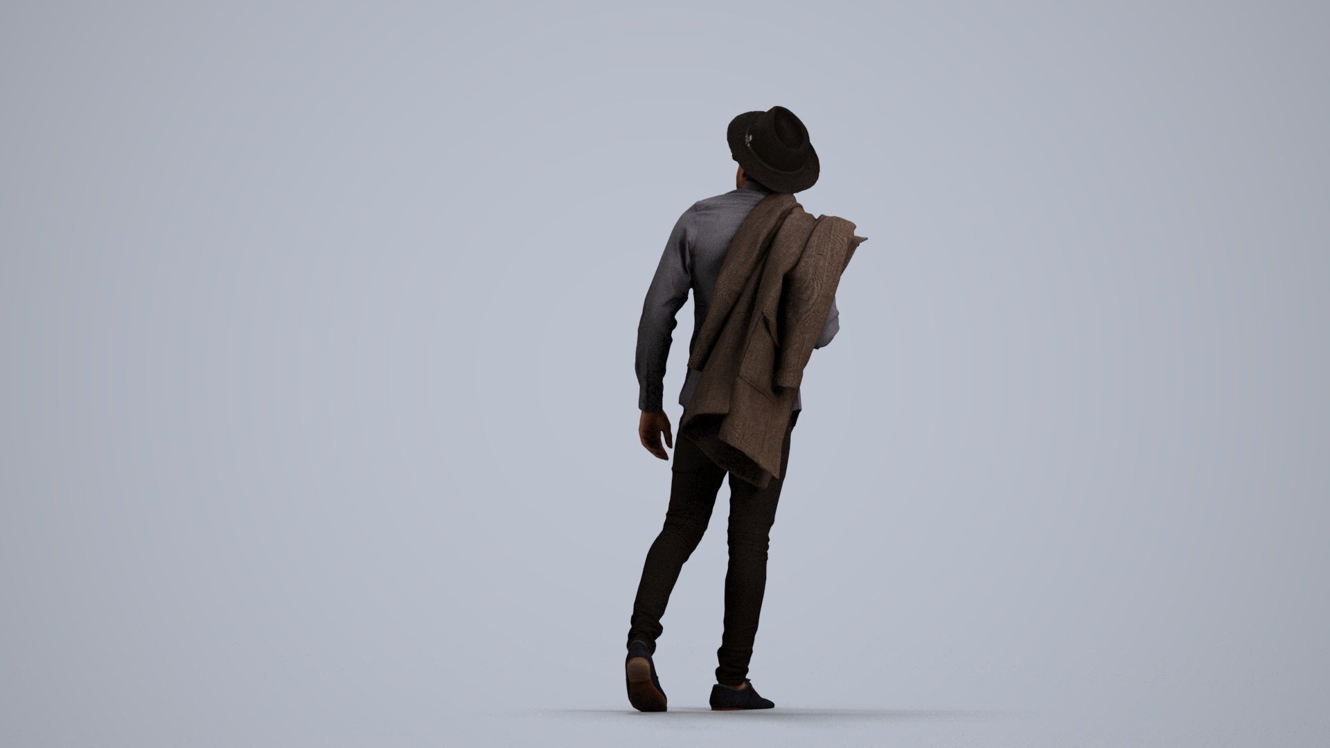 realistic 3D people man casual standing, render-ready for V-Ray and Corona, FBX OBJ, front view render