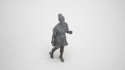3D people model woman casual walking, scanned human for 3ds Max rendering, wireframe three-quarter view
