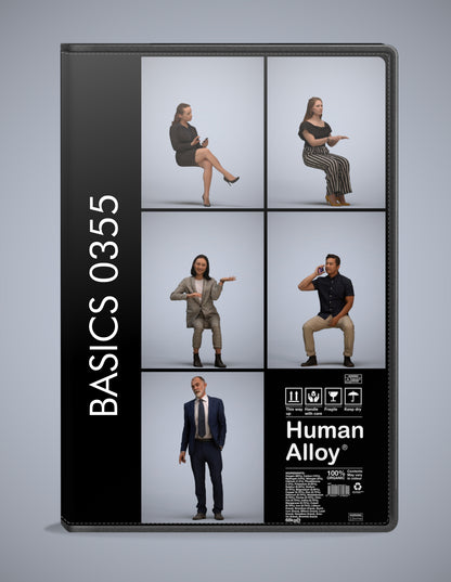 5x realistic 3D people business pack, scanned archviz collection for Blender and 3ds Max