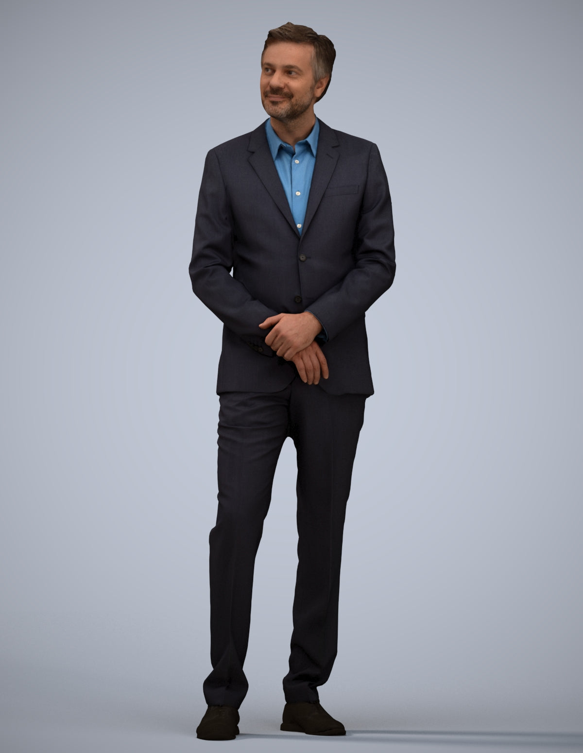 realistic 3D people man business, render-ready for V-Ray and Corona, FBX OBJ