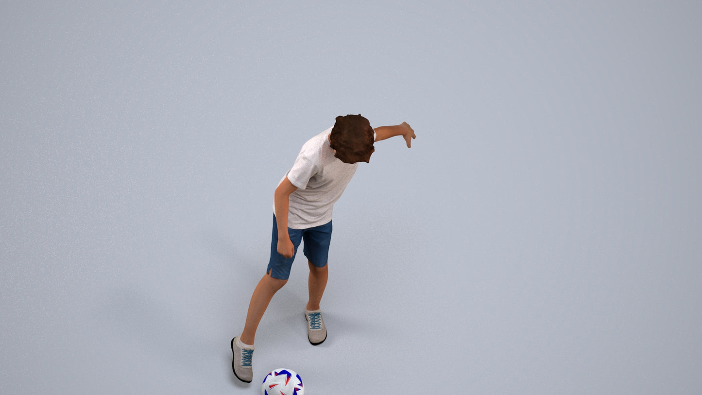 realistic 3D boy sport kids, scanned archviz people for Blender and 3ds Max, back view render