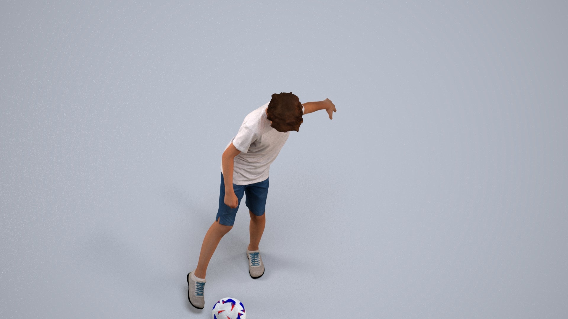 realistic 3D boy sport kids, scanned archviz people for Blender and 3ds Max, back view render