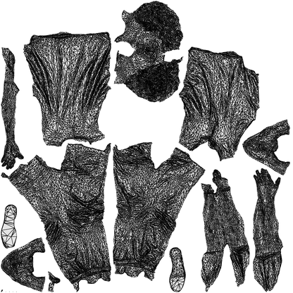realistic 3D people man casual walking, render-ready for V-Ray and Corona, FBX OBJ, wireframe top-down view