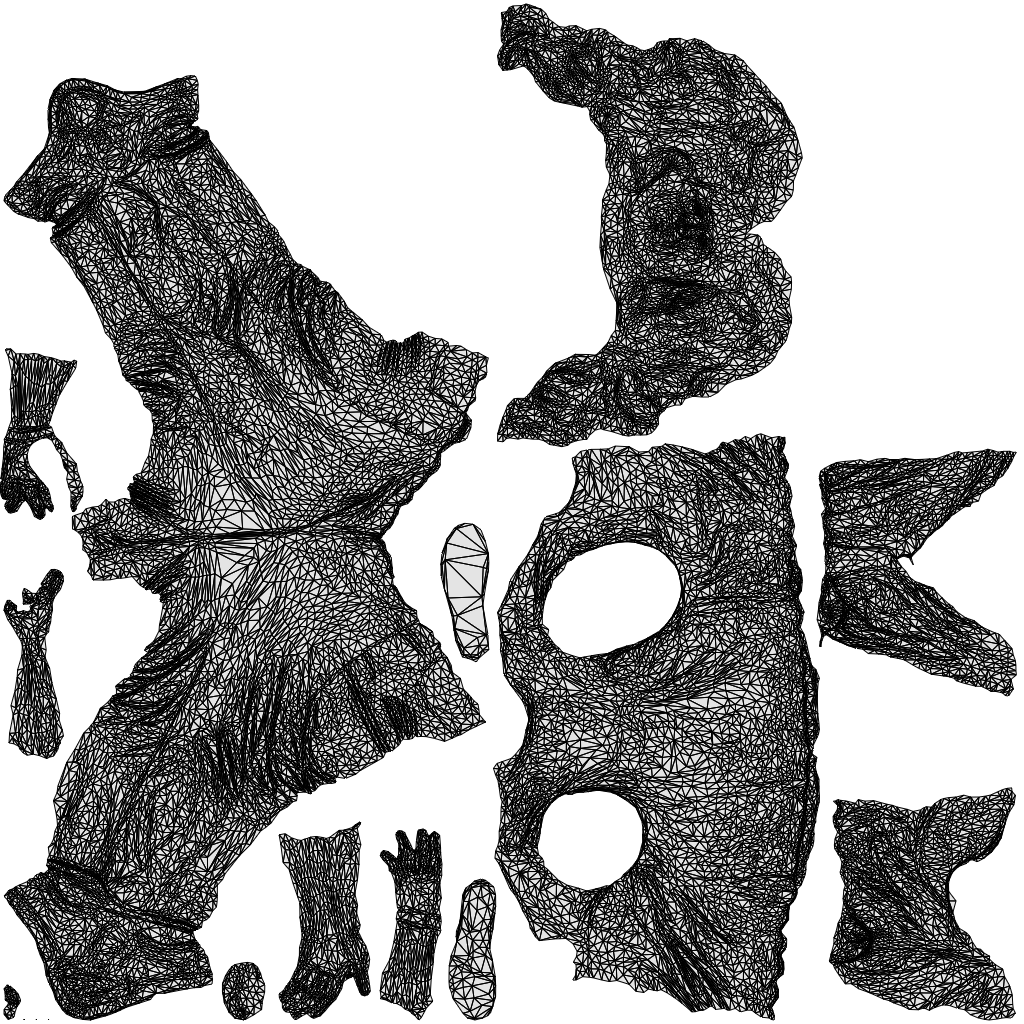 3D human model woman casual mix, photogrammetry scanned person for archviz, wireframe top-down view