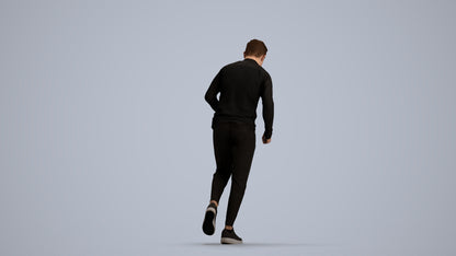 3D scanned boy sport casual, photorealistic archviz people for Enscape and SketchUp, front view render