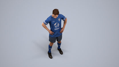 3D scanned man sport, photorealistic archviz people for Enscape and SketchUp, back view render