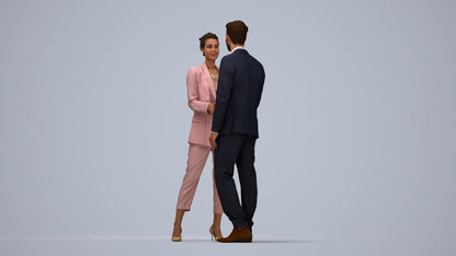 3D people model woman business shopping, scanned human for 3ds Max rendering, top-down view render