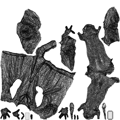 3D human model woman business standing, photogrammetry scanned person for archviz, wireframe top-down view