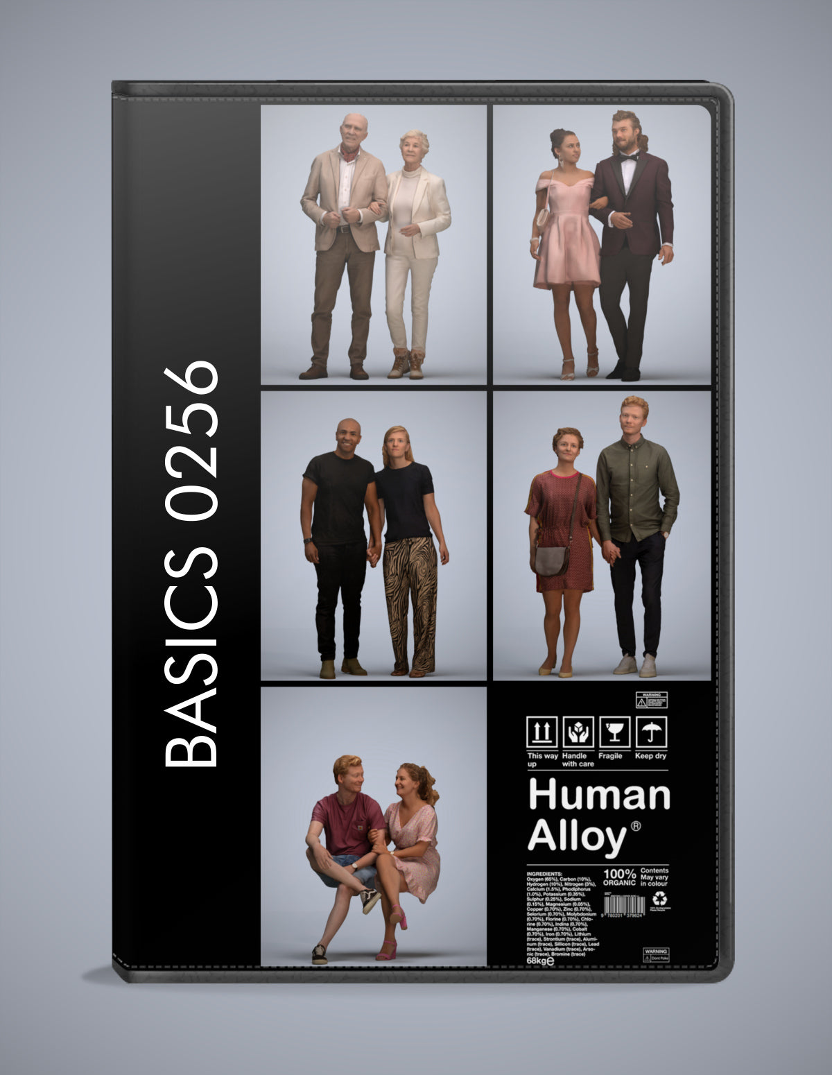 5x realistic 3D people couple pack, scanned archviz collection for Blender and 3ds Max