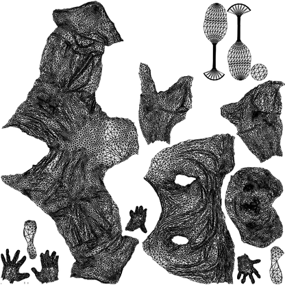 3D human model man casual sitting, photogrammetry scanned person for archviz, wireframe top-down view