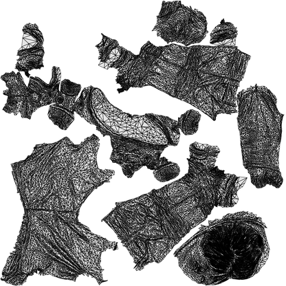 scanned 3D boy casual kids, photogrammetry people for Enscape and V-Ray, wireframe top-down view