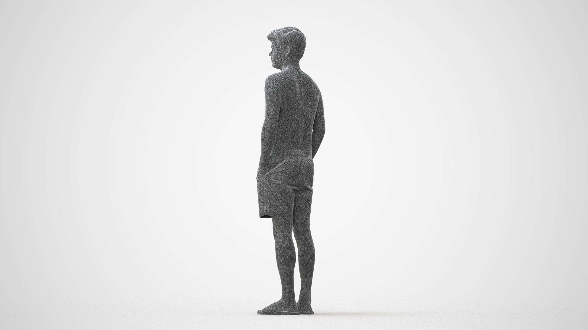 3D scanned man pool, photorealistic archviz people for Enscape and SketchUp, square thumbnail