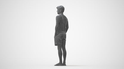3D scanned man pool, photorealistic archviz people for Enscape and SketchUp, square thumbnail