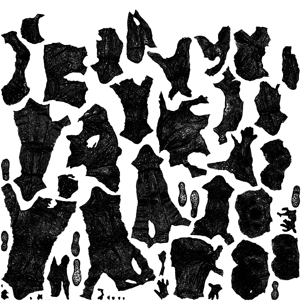 3D people model girl casual kids, scanned human for 3ds Max rendering, wireframe top-down view