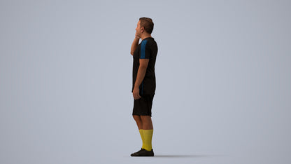 3D scanned man sport, photorealistic archviz people for Enscape and SketchUp, three-quarter view render