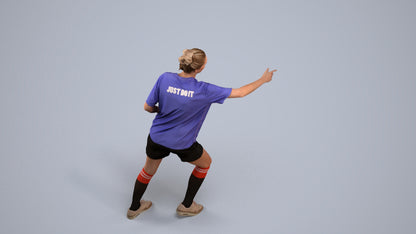 scanned 3D woman sport, photogrammetry people for Enscape and V-Ray, back view render