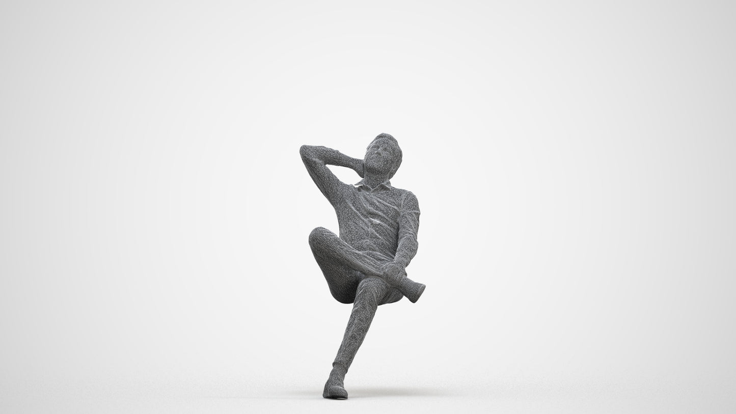 realistic 3D human man business, archviz people FBX OBJ for Blender, three-quarter front view render