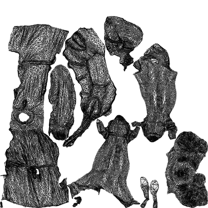 scanned 3D woman casual walking, photogrammetry people for Enscape and V-Ray, wireframe top-down view