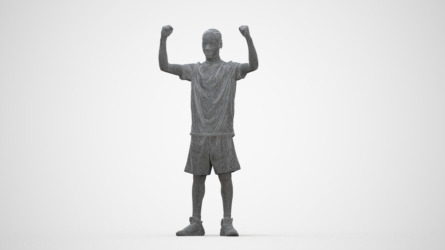realistic 3D boy sport, scanned archviz people for Blender and 3ds Max, wireframe back view