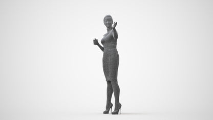 photogrammetry 3D woman business, realistic human model archviz FBX, square thumbnail