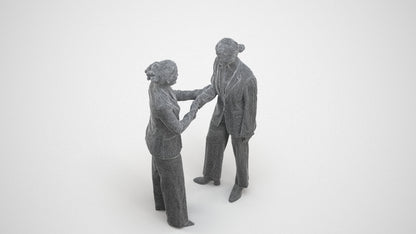 realistic 3D woman business, scanned archviz people for Blender and 3ds Max, wireframe three-quarter view