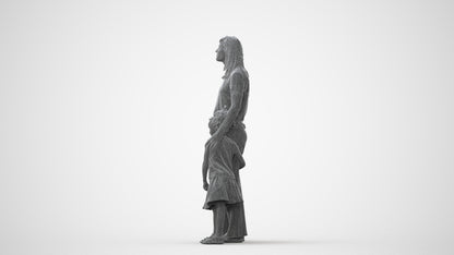 3D human model girl casual kids, photogrammetry scanned person for archviz, square thumbnail