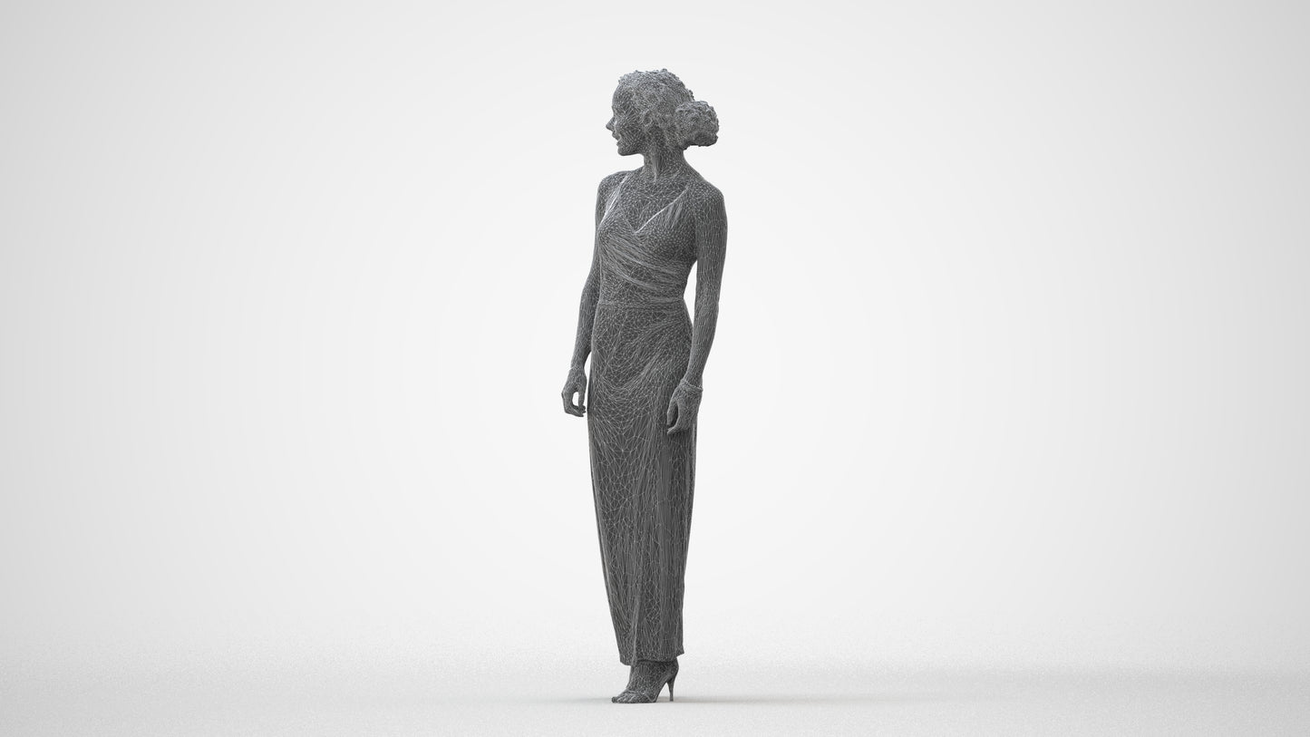 3D people model woman formal formalaffairs, scanned human for 3ds Max rendering, square thumbnail