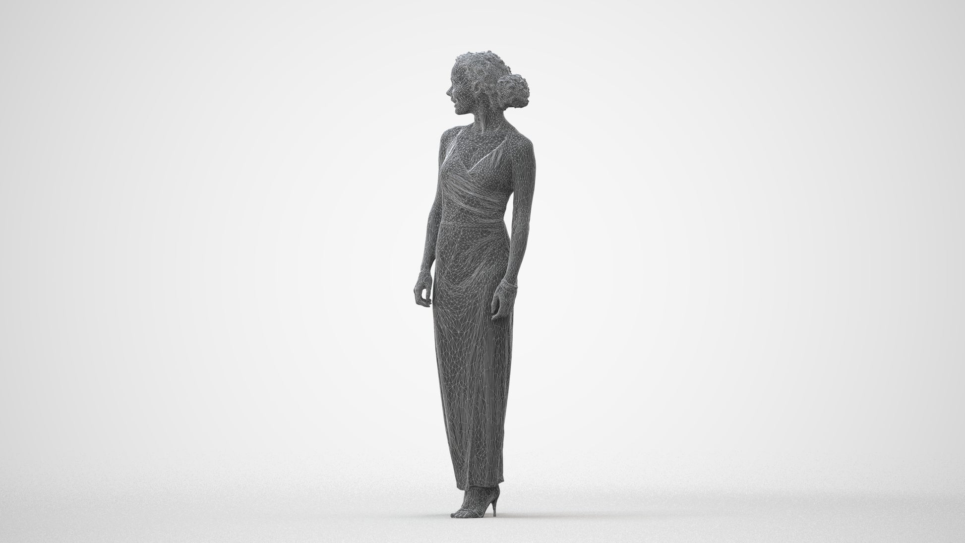 3D people model woman formal formalaffairs, scanned human for 3ds Max rendering, square thumbnail
