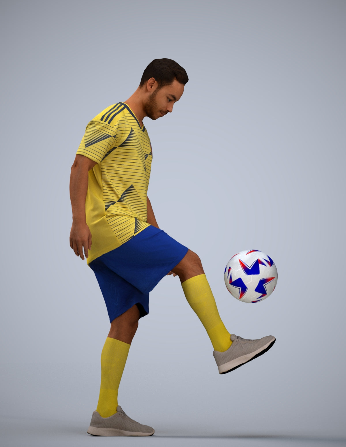 scanned 3D man sport, photogrammetry people for Enscape and V-Ray