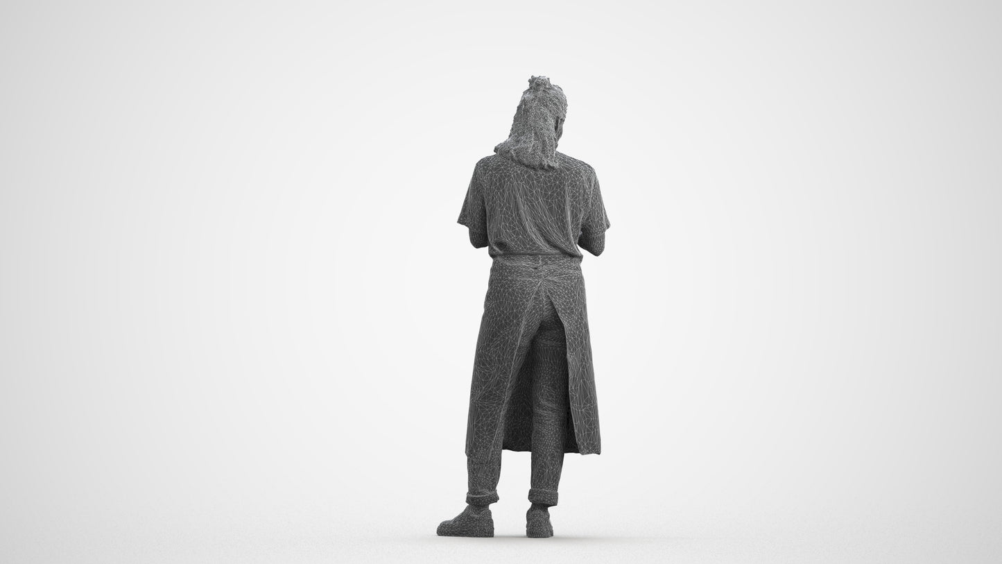 photogrammetry 3D woman mix, realistic human model archviz FBX, wireframe front view