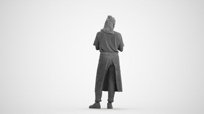 photogrammetry 3D woman mix, realistic human model archviz FBX, wireframe front view