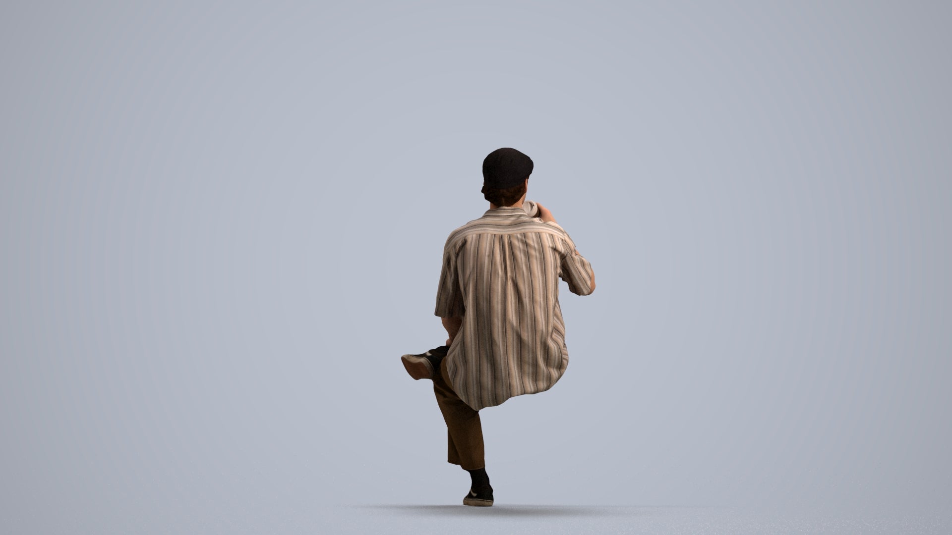 realistic 3D people man casual sitting, render-ready for V-Ray and Corona, FBX OBJ, front view render