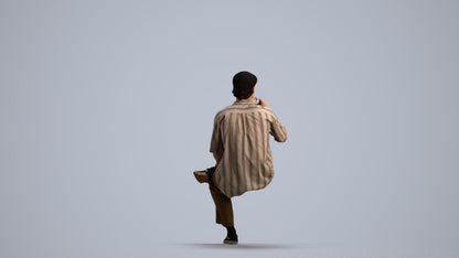 realistic 3D people man casual sitting, render-ready for V-Ray and Corona, FBX OBJ, front view render