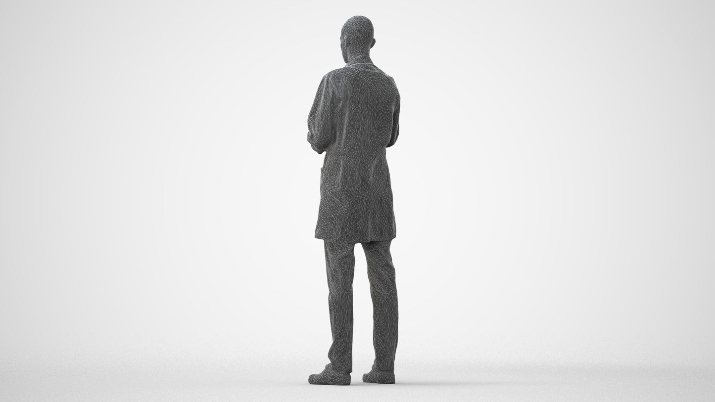 photogrammetry 3D man medical, realistic human model archviz FBX, square thumbnail