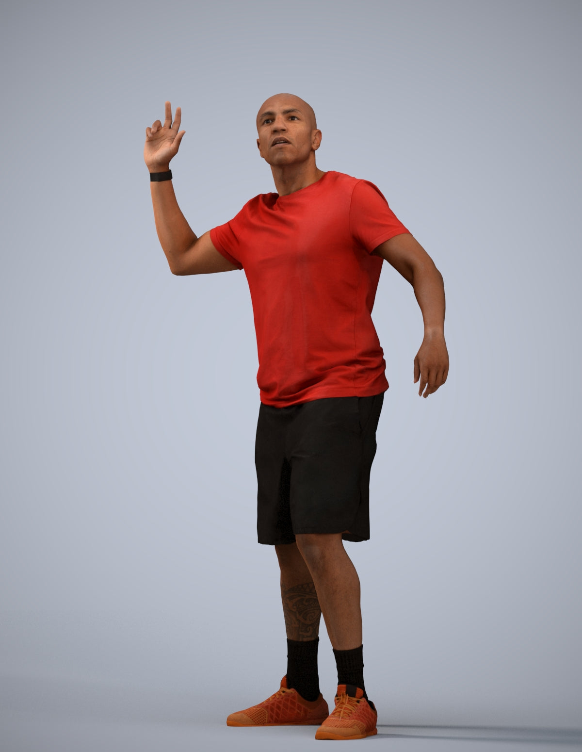 photogrammetry 3D man sport, realistic human model archviz FBX