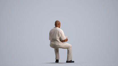 photogrammetry 3D man medical, realistic human model archviz FBX, front view render