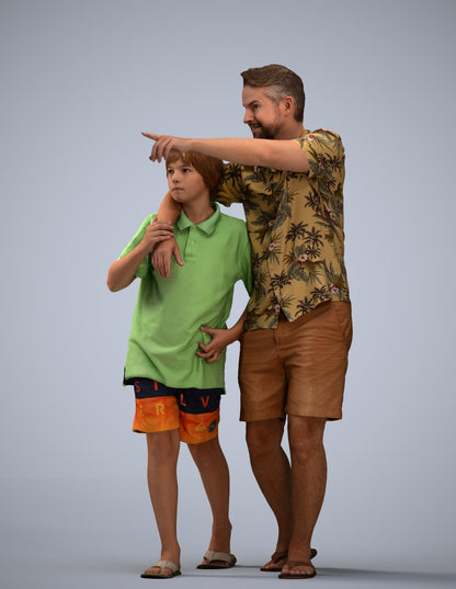 photogrammetry 3D boy kids, realistic human model archviz FBX